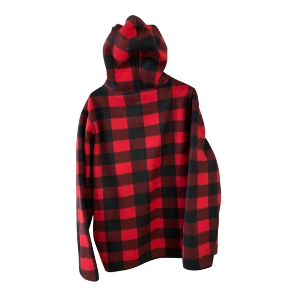 Arsens Men’s XXL Red Buffalo Plaid Faux Fur Hooded Jacket PO# 23473 - Picture 5 of 14